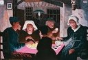 3-  les mangeurs de pommes de terre d'après Van Gogh, paysage, 89X130cms