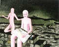 f-  La fillette, l'aveugle et la charrue, 2001 Figure 38X46cms