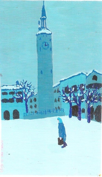 10 Le jacquemart sous la neige, 2000, 13,5x24cm.jpg
