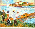 Les canotiers à Chatou de Renoir, 1996, 15,5x12,5